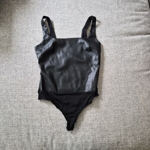 Black Leather Bodysuit